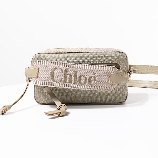 Chloe クロエ Woody Belt Bag ベルトバッグ ボディバッグ ハンドバッグ ウッディ リボン 鞄 リネンキャンバス レディース CHC23AS432L13 26Yの画像