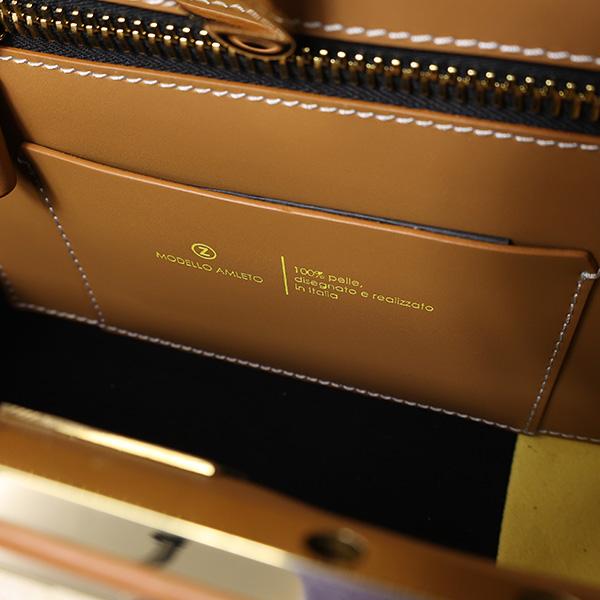 ZANCHETTI ザンケッティ AMLETO 20 20AM 301 ショルダーバッグ ハンドバッグ クラッチバッグ ファー チェーン 本革 レディースの画像