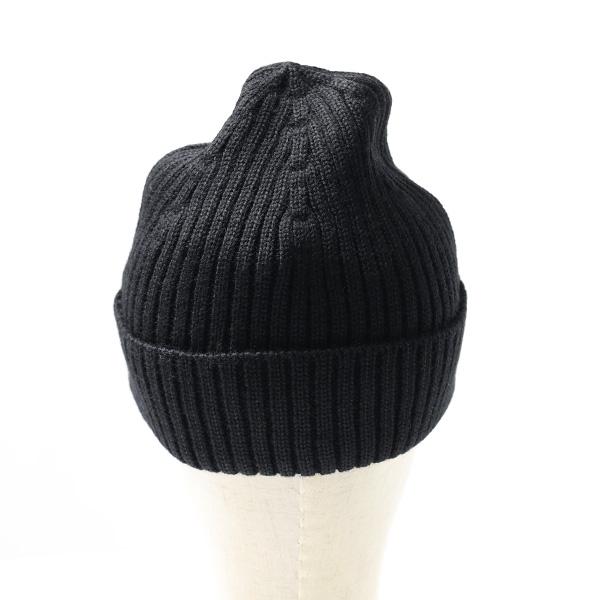 MAISON KITSUNE（メゾン キツネ） FOX HEAD PATCH RIBBED BEANIE