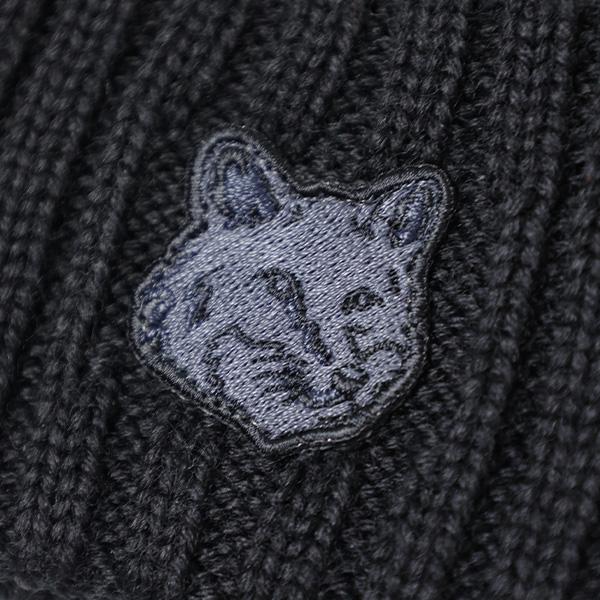 MAISON KITSUNE（メゾン キツネ） FOX HEAD PATCH RIBBED BEANIE