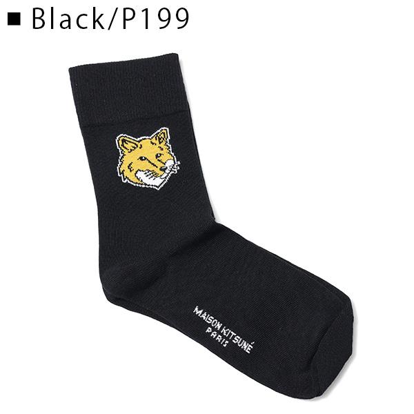 Maison Kitsune メゾンキツネ FOX HEAD SOCKS フォックスヘッド ソックス 靴下 くつ下 ロゴ コットン メンズ レディース ユニセックス LM06406 KT0010｜lag-onlinestore｜03