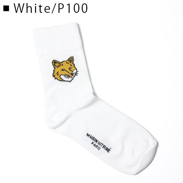 Maison Kitsune メゾンキツネ FOX HEAD SOCKS フォックスヘッド ソックス 靴下 くつ下 ロゴ コットン メンズ レディース ユニセックス LM06406 KT0010｜lag-onlinestore｜04