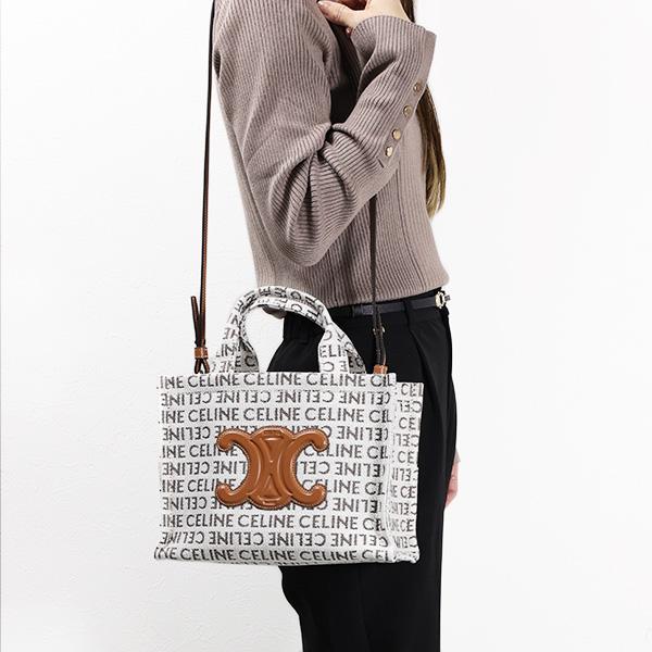 CELINE スモールカバタイス 全面CELINEテキスタイル ショルダーバッグ CELINE（セリーヌ） THAIS CABAS SMALL ハンドバッグ ショルダーバッグ
