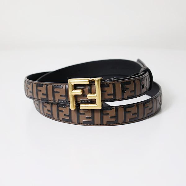 FENDI（フェンディ） FF Logo Belt ベルト FF柄 FFバックル レザー 総 