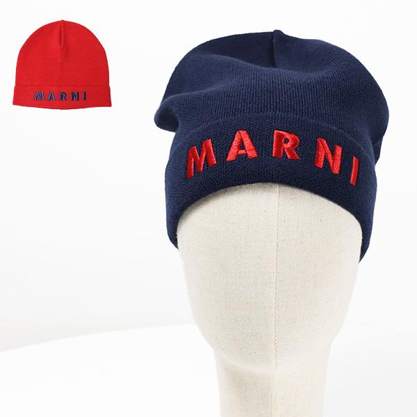 MARNI（マルニ） Logo Beanie ニット帽 ビーニー ロゴ 帽子 防寒