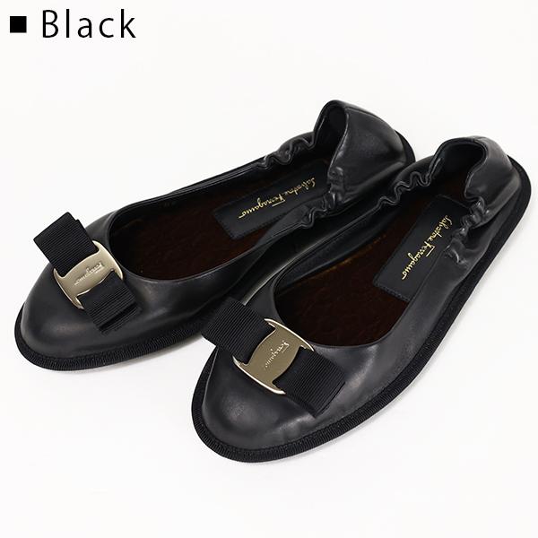 Ferragamo ブラック フラットシューズ Ferragamo ニュー ヴァラリボン フラットシューズ | ブラック