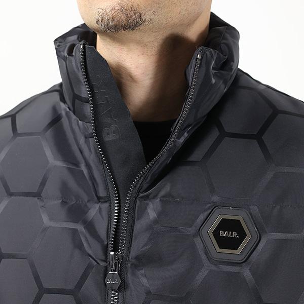 BALR ダウンベスト M ブラック ボーラー BALR.（ボーラー） BALR Miles Straight Jacquard Bodywarmer ダウン
