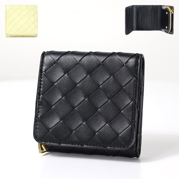 【USED】VOTTEGA VENETA 三折りコンパクト財布 イントレチャート BOTTEGA VENETA（ボッテガ・ヴェネタ） 三つ折り財布 ミニ財布
