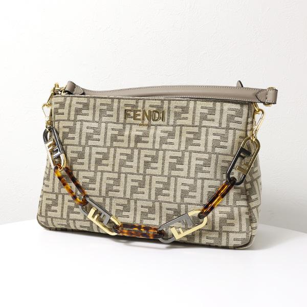 FENDI フェンディ ズッカ柄 ミニトートバッグ キャンバス レザーハンドル FENDI（フェンディ） ズッカ柄 ミニハンドバッグ キャンバス レザー