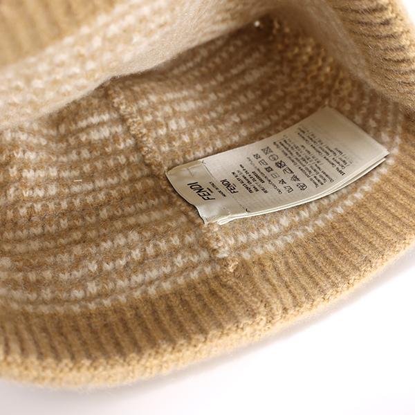 FENDI フェンディ FF Logo Beanie ニット帽 ビーニー 帽子 リブ