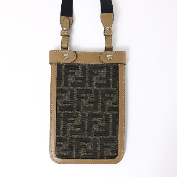 FENDI フェンディ Peekaboo Phone Case ピーカブー フォンケース スマホバッグ ショルダーバッグ ズッカ柄 鞄 メンズ 7AS156 AFBVの画像