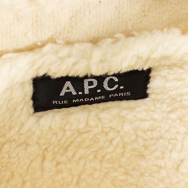 A.P.C. アーペーセー FLEECE TOTE LOU トートバッグ ロゴトート A4 レザーパッチ ボア ムートンCOGXD-M61857_4