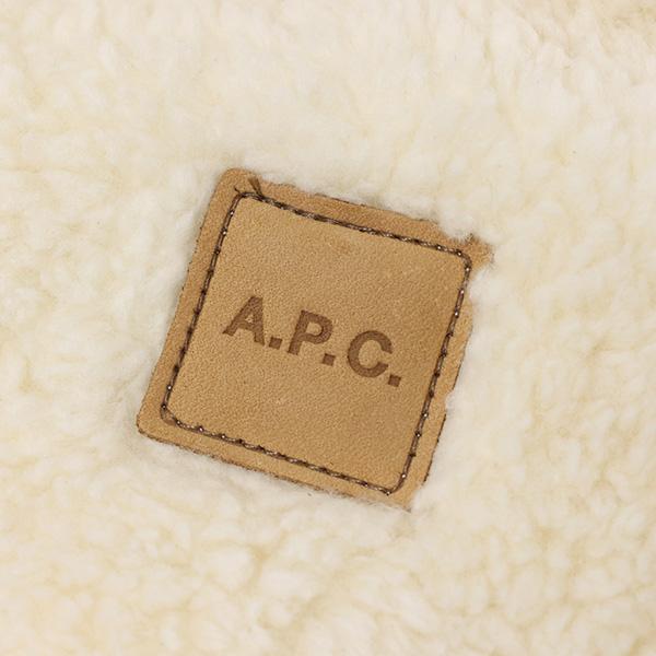 A.P.C. アーペーセー FLEECE TOTE LOU トートバッグ ロゴトート A4 レザーパッチ ボア ムートンCOGXD-M61857_5