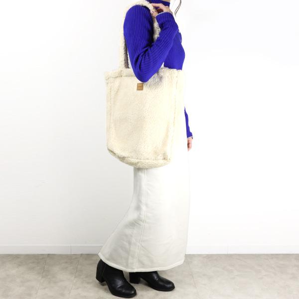 A.P.C. アーペーセー FLEECE TOTE LOU トートバッグ ロゴトート A4 レザーパッチ ボア ムートンCOGXD-M61857_6