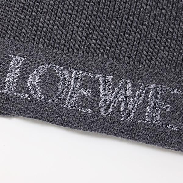 LOEWE（ロエベ） WOOL SCARF マフラー リブ エンブロイダリー ロゴ