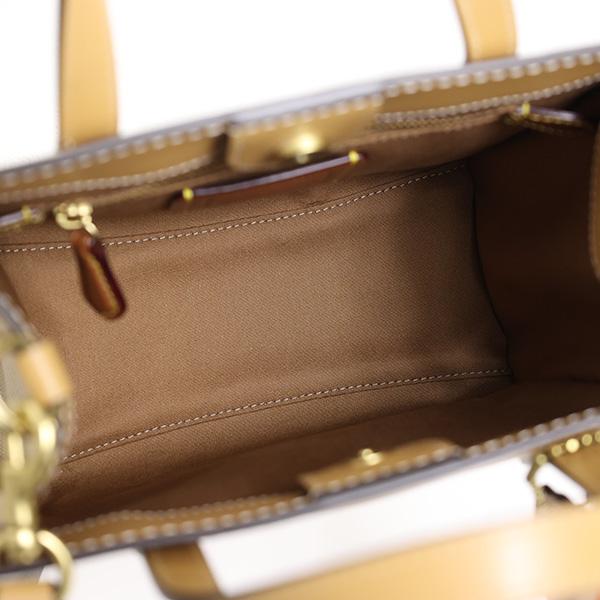 良品 982 Coach ハンドバッグ 2way ジャガード ブラック 良品 送料無料 コーチ COACH シグネチャー 2WAY ショルダー