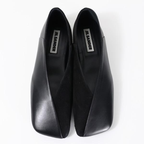 JIL SANDER Jil Sander ジルサンダー Square Toe Leather Ballet
