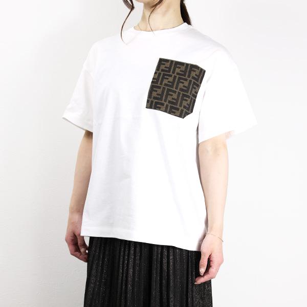 FENDI（フェンディ） Tシャツ コットン 半袖 クルーネック モノグラム