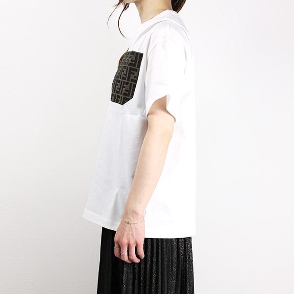 FENDI（フェンディ） Tシャツ コットン 半袖 クルーネック モノグラム