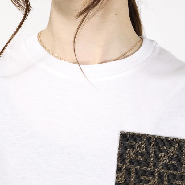 FENDI（フェンディ） Tシャツ コットン 半袖 クルーネック モノグラム
