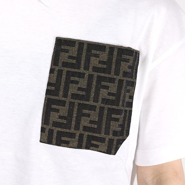 FENDI（フェンディ） Tシャツ コットン 半袖 クルーネック モノグラム
