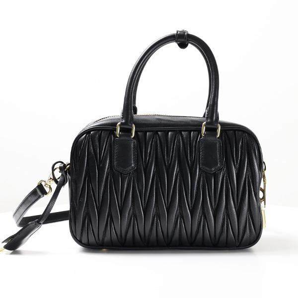 Miu Miu ミュウミュウ マテラッセ ハンドバッグ ブラック 5BA134 miu miu（ミュウミュウ） MATELASSE HAND BAG マテラッセ ハンドバッグ