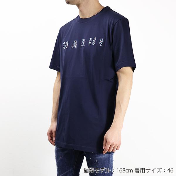【即日発送】MARNI マルニ ネイビー S ミニロゴTシャツ 大人も着用可能★ MARNI マルニ ミニロゴTシャツ HUMU0223P1 USCS87 MARNI（マルニ