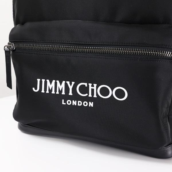 Jimmy Choo ジミーチュウ Wilmer バックパック リュックサック 鞄 A4収納可能 通勤 通学 ナイロン ロゴ メンズ WILMER DNHの画像