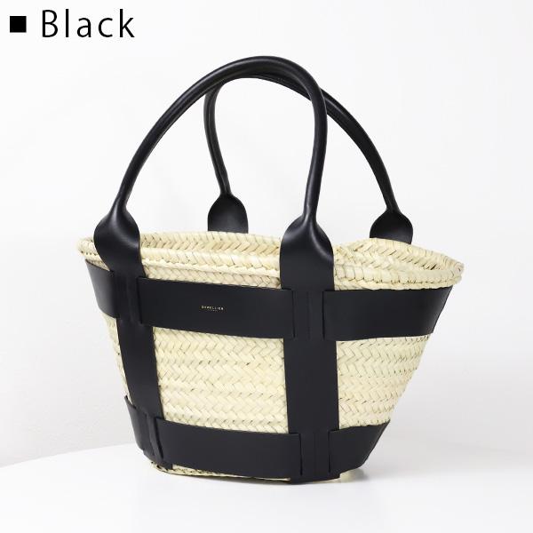 DEMELLIER デメリエー Santorini Busket Bag D91 サントリーニ バスケットバッグ カゴバッグ 鞄 肩掛け ラフィア レザー 本革 ロゴ レディース_1