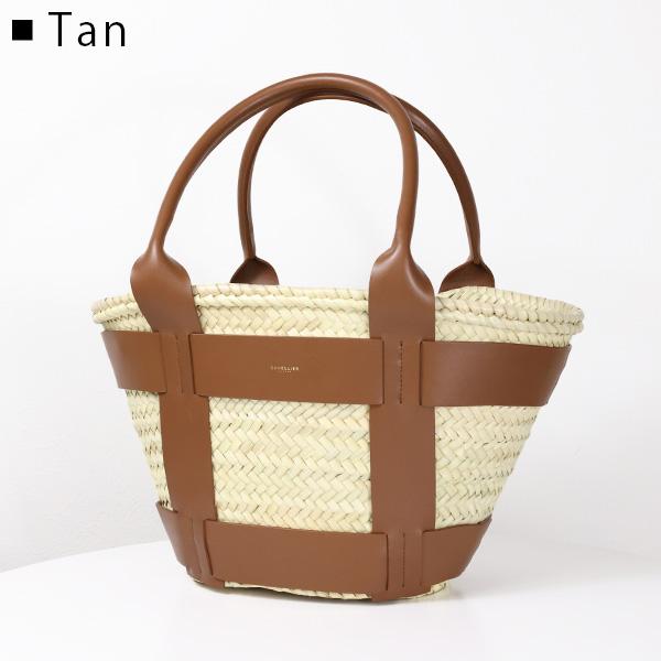 DEMELLIER デメリエー Santorini Busket Bag D91 サントリーニ バスケットバッグ カゴバッグ 鞄 肩掛け ラフィア レザー 本革 ロゴ レディース_3