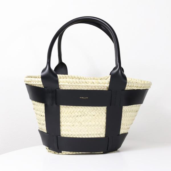DEMELLIER デメリエー Santorini Busket Bag D91 サントリーニ バスケットバッグ カゴバッグ 鞄 肩掛け ラフィア レザー 本革 ロゴ レディース_4