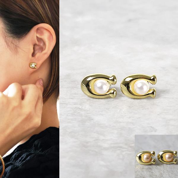 COACH（コーチ） Signature Pearl Earrings 37341922 ピアス スタッド