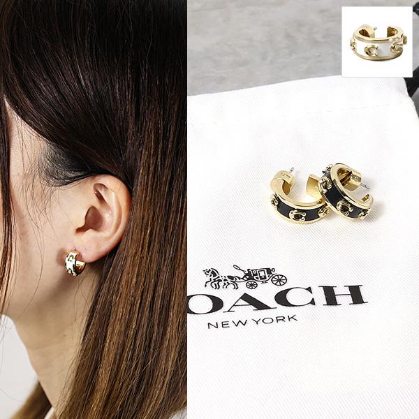 COACH（コーチ） Pegged C Enamel Huggie Earrings 37448375 ハギー