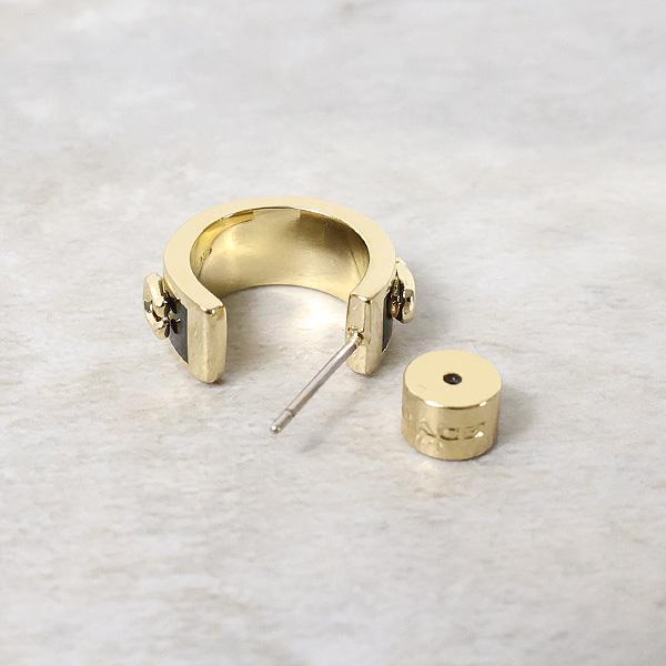 COACH Coach コーチ Pegged C Enamel Huggie Earrings 37448375 COACH Coach コーチ Pegged C Enamel Huggie Earrings 37448375