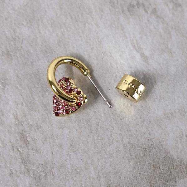 COACH（コーチ） Pave Heart Huggie Earrings 37460453 ハギーピアス