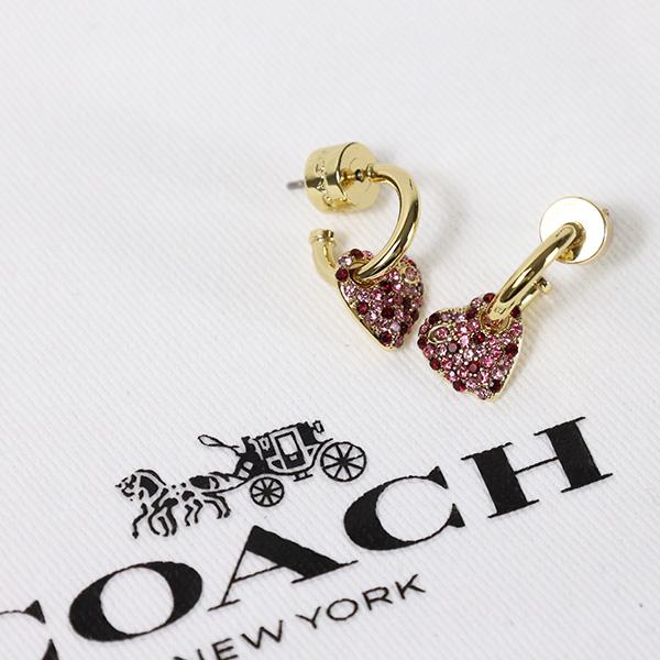 COACH（コーチ） Pave Heart Huggie Earrings 37460453 ハギーピアス