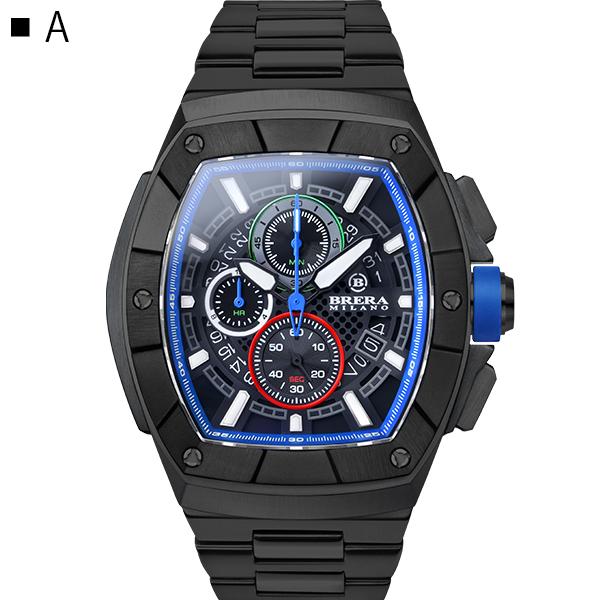 BRERA MILANO ブレラ ミラノ スーパースポルティーボ トノー クォーツ クロノグラフ 腕時計 防水 正規品 メンズ BMSSTNQC4103-BRCの画像