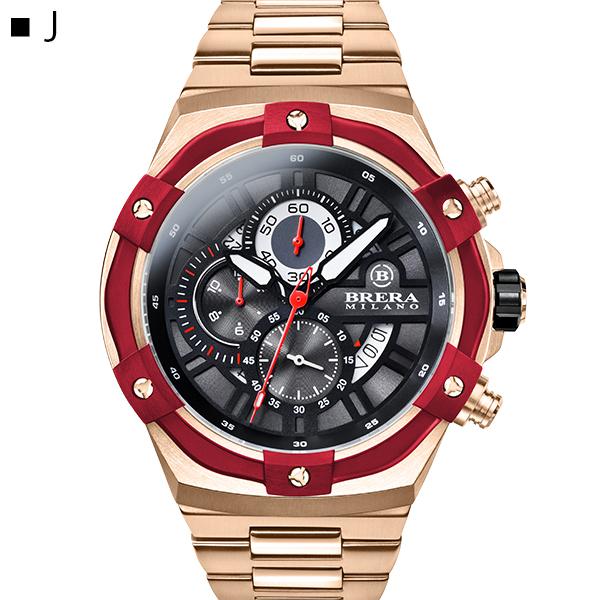 BRERA MILANO ブレラ ミラノ スーパースポルティーボ エヴォ クォーツ クロノグラフ 腕時計 防水 正規品 メンズ BMSSQC4505E-BRCの画像