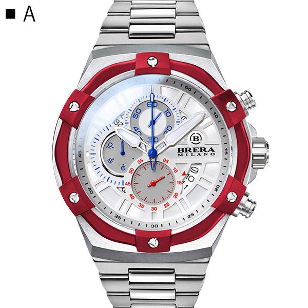 BRERA MILANO ブレラ ミラノ スーパースポルティーボ エヴォ クォーツ クロノグラフ 腕時計 防水 正規品 メンズ BMSSQC4505E-BRCの画像