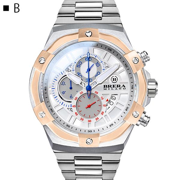 BRERA MILANO ブレラ ミラノ スーパースポルティーボ エヴォ クォーツ クロノグラフ 腕時計 防水 正規品 メンズ BMSSQC4505E-BRCの画像