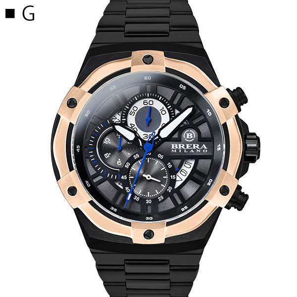 BRERA MILANO ブレラ ミラノ スーパースポルティーボ エヴォ クォーツ クロノグラフ 腕時計 防水 正規品 メンズ BMSSQC4505E-BRCの画像