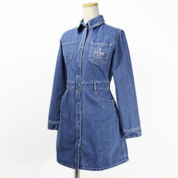 ワンピース FEND kids FENDI フェンディ KIDSLOGO DENIM ONEPIECE ワンピースドレス