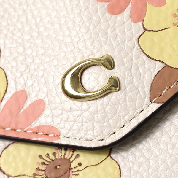 Coach コーチ Floral Print Wyn Small Wallet C9039 三つ折り財布 折りたたみ財布 ミニ財布 小銭入れあり 本革 レザー 花柄 ロゴ レディース｜lag-onlinestore｜03