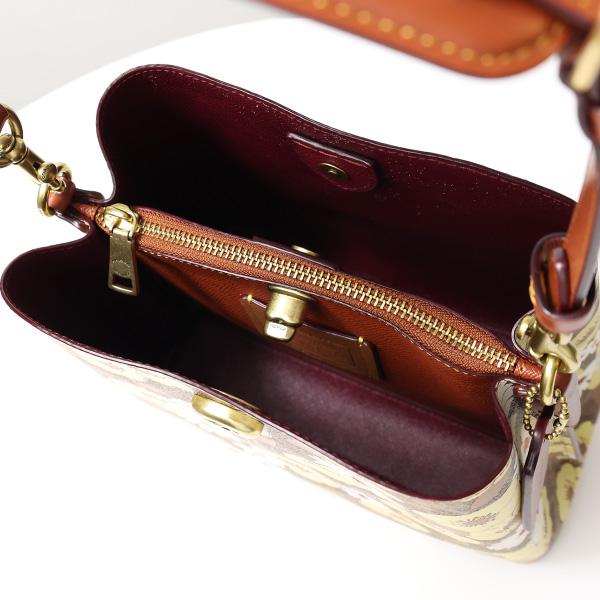 COACH（コーチ） Floral Print Willow Backet Bag C9722 バスケット