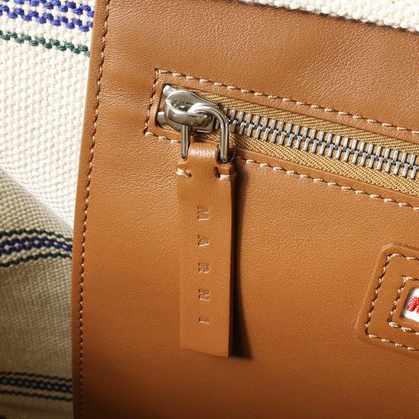 MARNI マルニ Medium Tote Bag SHMQ0068A0P6457 ZO706 トートバッグ ショルダーバッグ 鞄 2way A4 ストライプ ロゴ メンズ レディース ユニセックスの画像