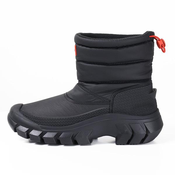 HUNTER ウィンターブーツ ハンター HUNTER INTREPID WANDERER ANKLE ZIP SNOW BOOT BLACK
