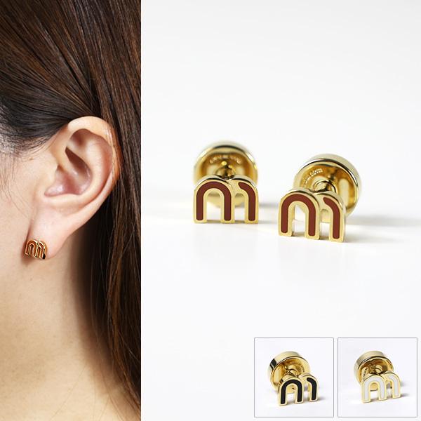 miu miu（ミュウミュウ） Enameled Metal Earrings ピアス スタッド
