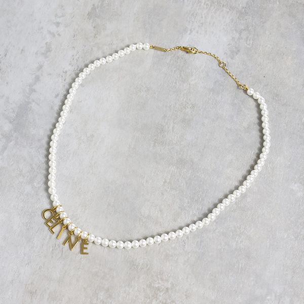 CELINE（セリーヌ） CELINE PARIS PEARL NECKLACE ネックレス ブラス