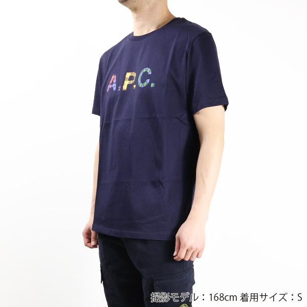 A.P.C. アーペーセー Logo T-Shirts Tシャツ カットソー 半袖 クルーネック コットン ロゴ チェック クラシック メンズ COBQX H26292｜lag-onlinestore｜02