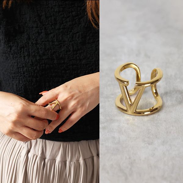 VALENTINO（ヴァレンティノ） Vlogo Signature metal ring リング 指輪
